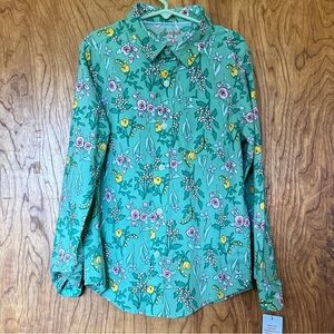 🌼🌸 Cat & Jack Light Green Button Down with Floral Pattern 🐣